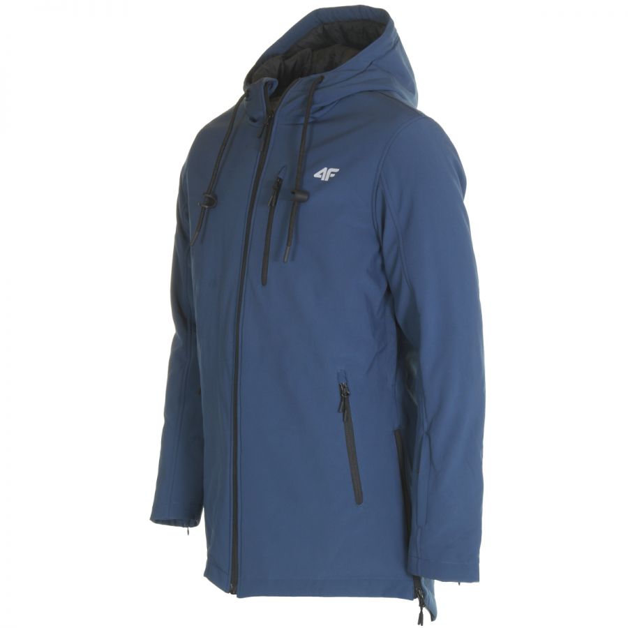 4F Rolf Softshelljakke Lang, Herre, Blue 4F Rolf Softshelljakke Lang, Herre, Blue
