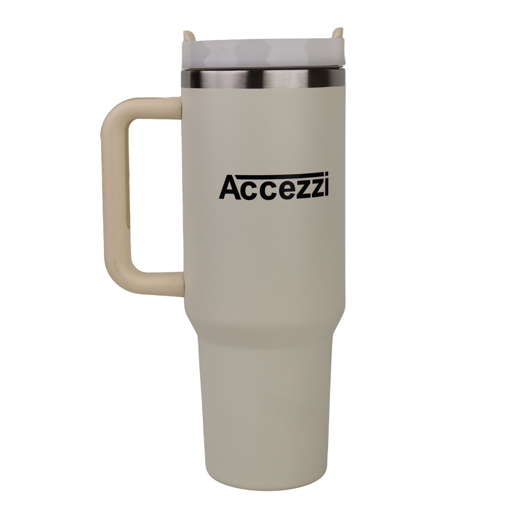 Accezzi 40oz stainless steel tumbler, Cream