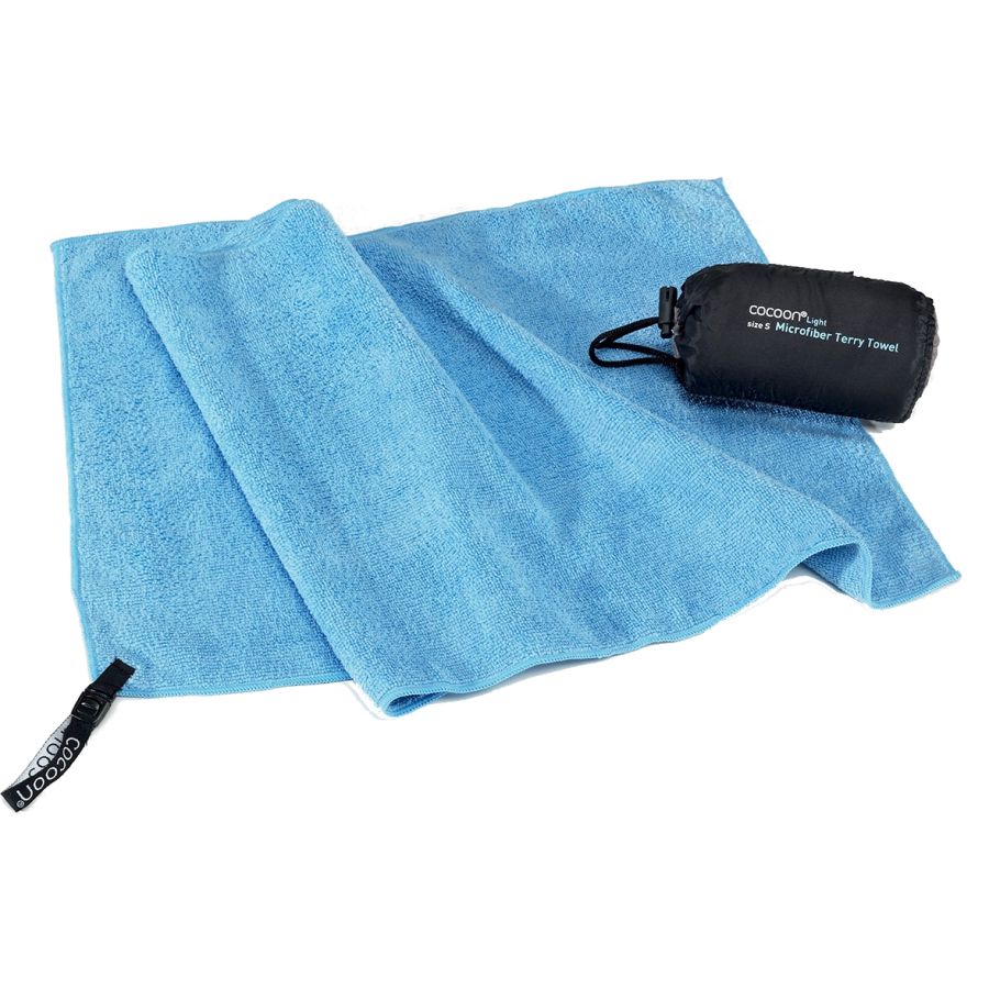 Cocoon Terry Towel Light, Microfiber Håndkle, lyseblå