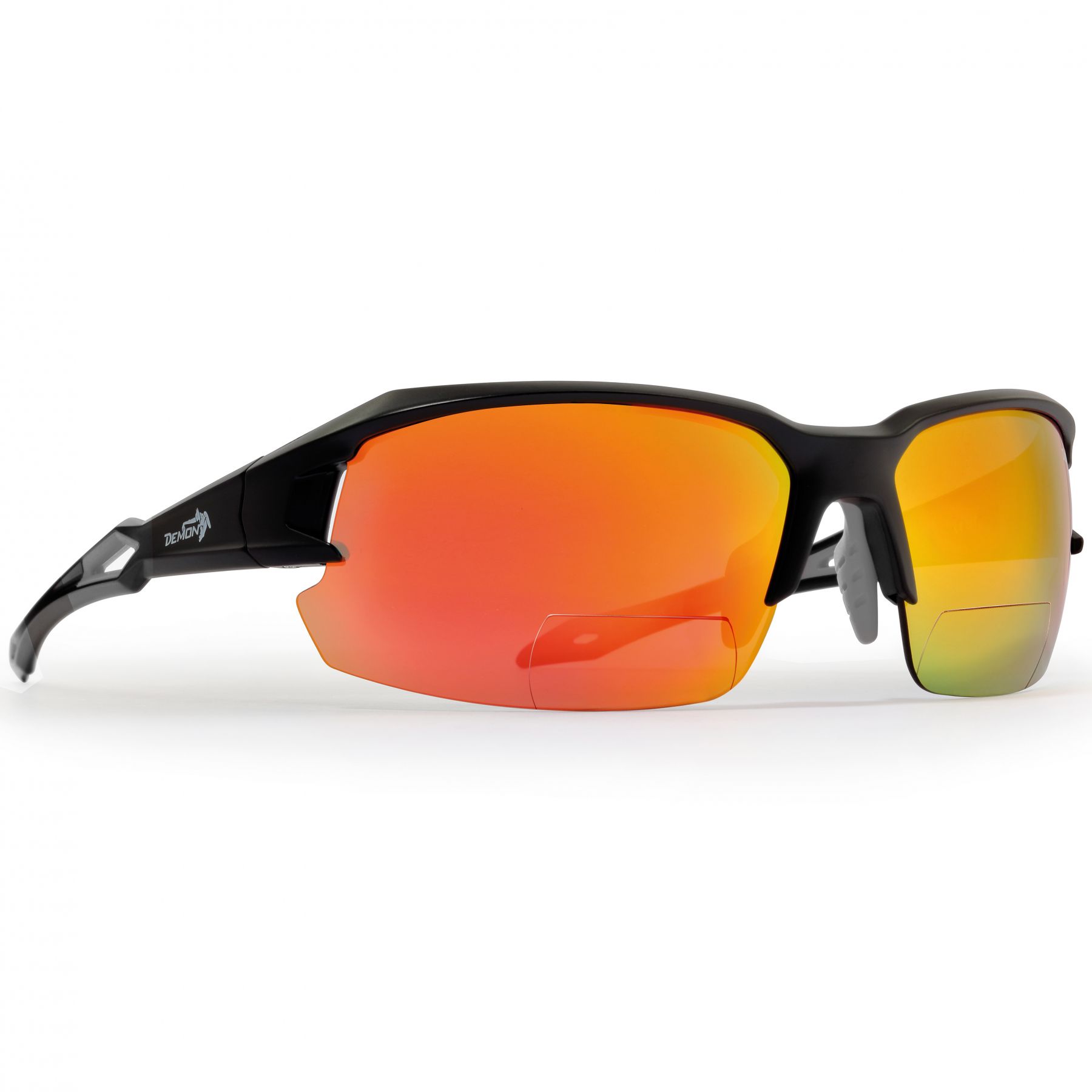 Demon Tiger Sun, Solbriller m. lesefelt, Matte Black Grey