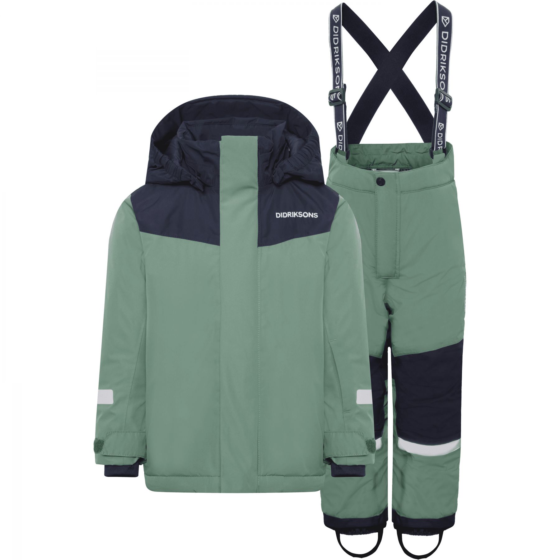 Didriksons Skare 2, Skisett, Barn, Dark Moss