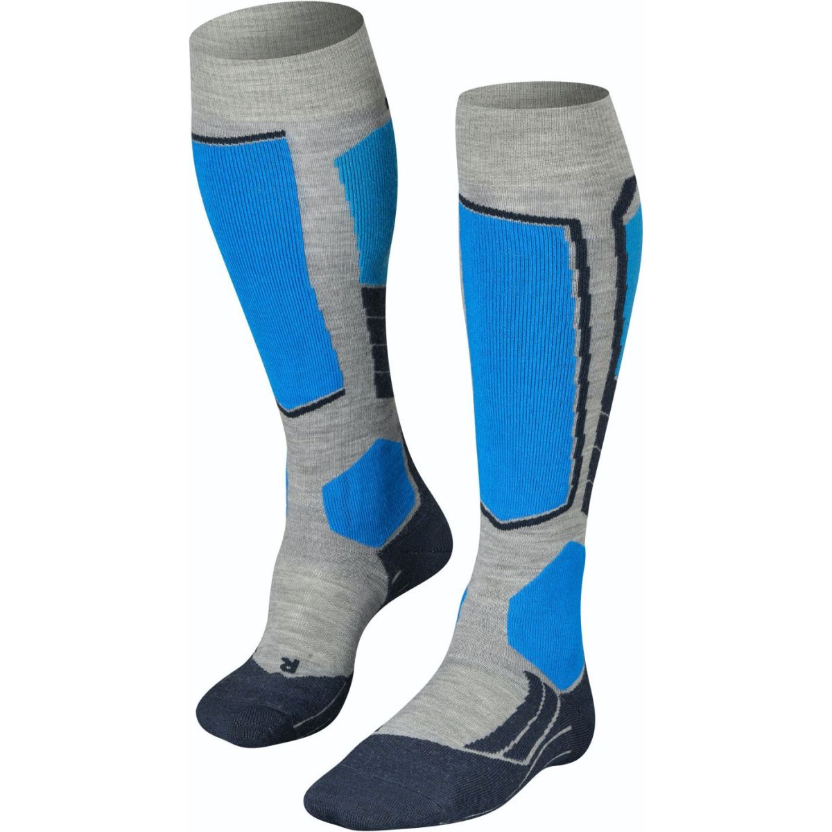 Men's SK2 Skiing Knee-High Socks 39-41, Light Grey
