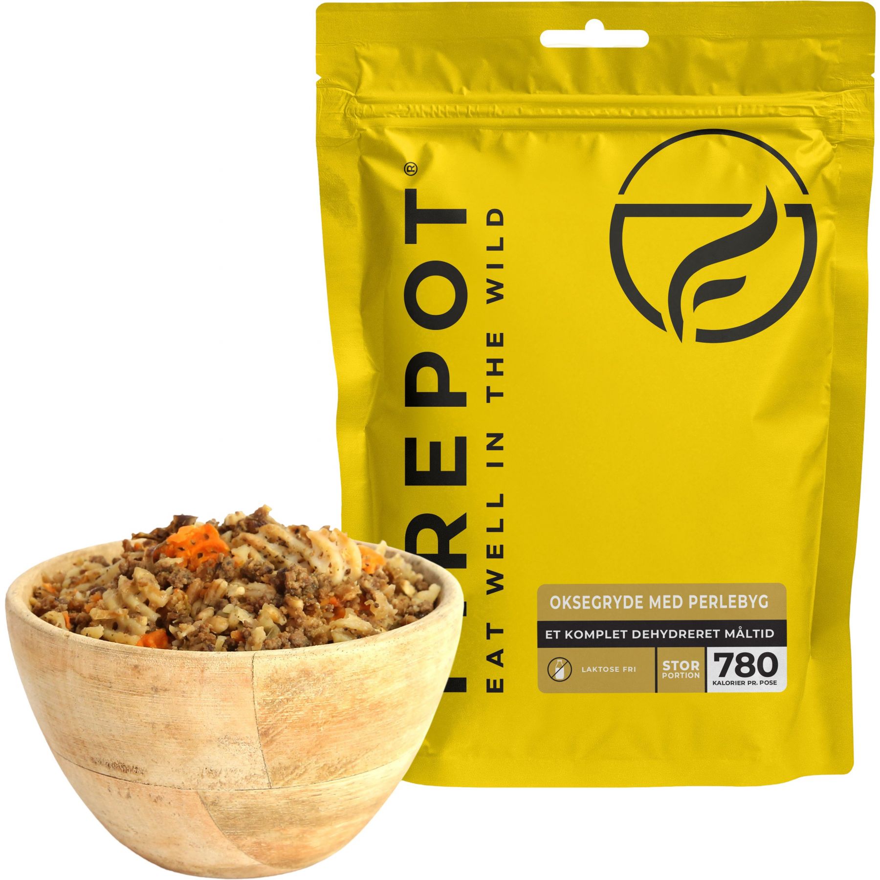 Firepot Oksegryte med Perlebygg, frysetørket mat, XL