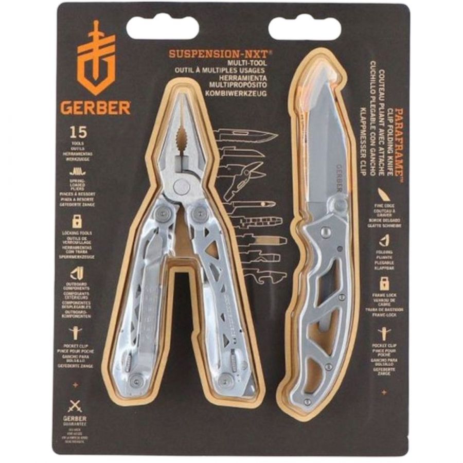 Gerber Suspension NXT og Paraframe, multiverktøy