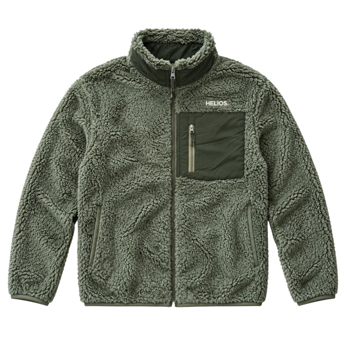 HELIOS Fjord Quilted, Fleecejakke, Dark Green