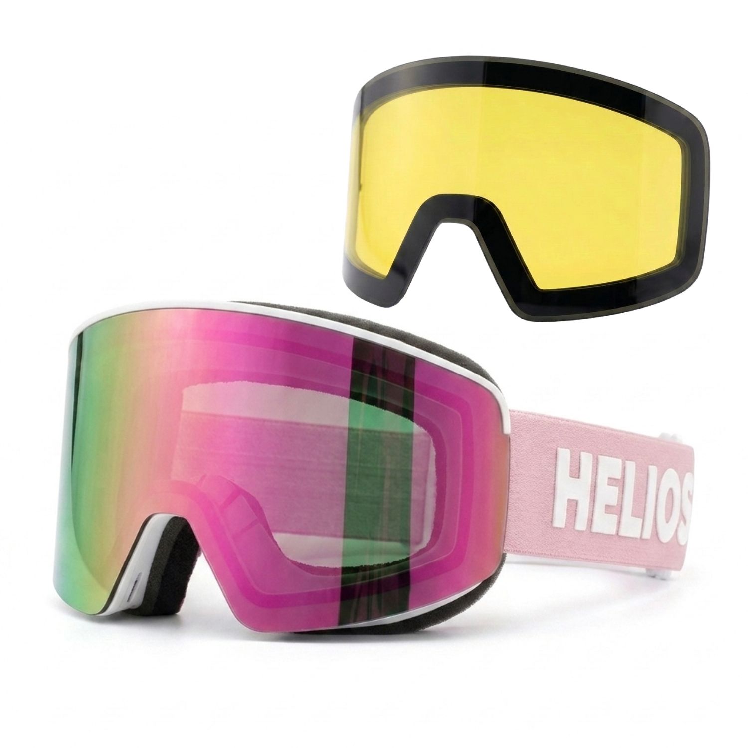 Helios View Magnet, Skibriller, White/Pink