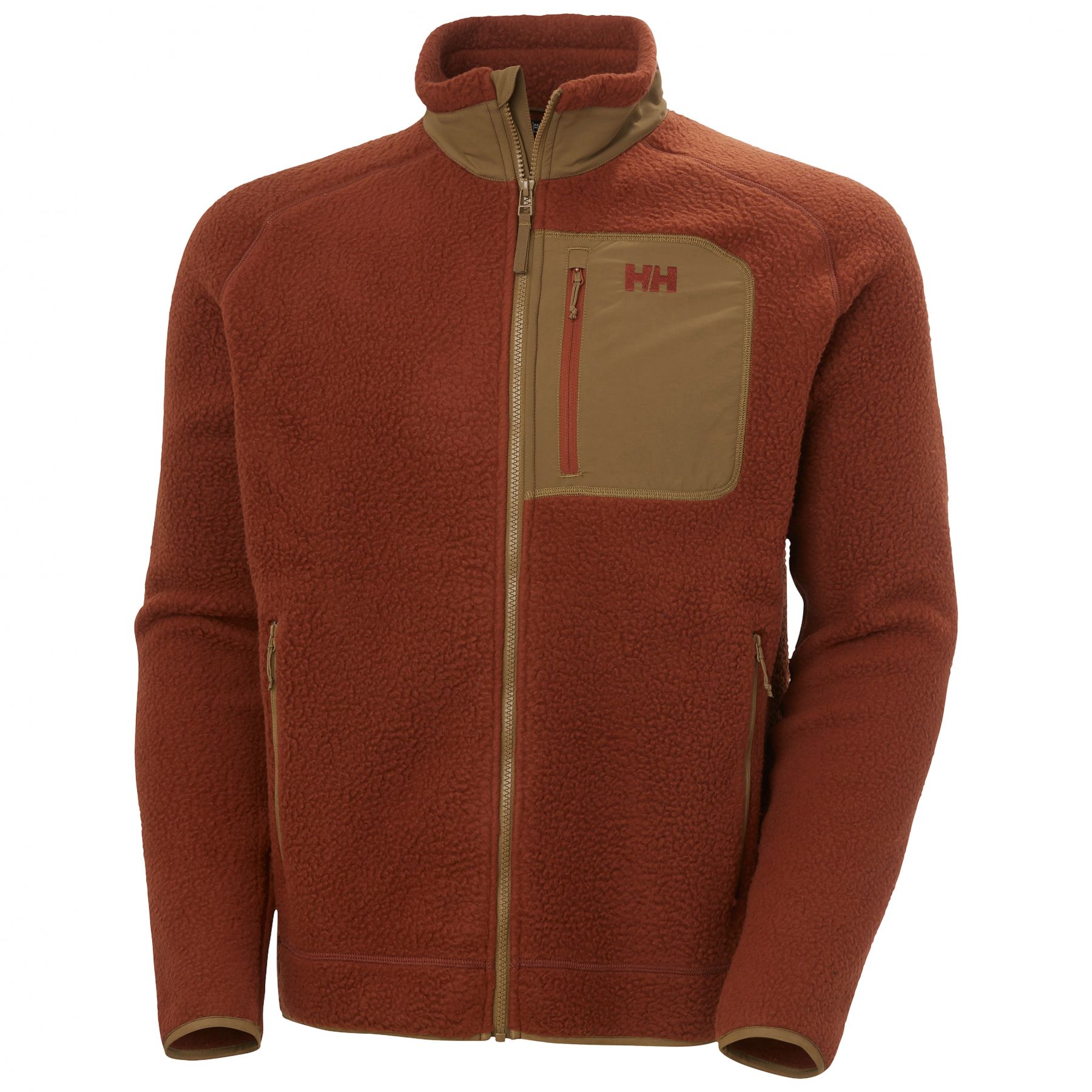Helly Hansen Panorama Pile Block, Fleecejakke, Herre, Iron oxide