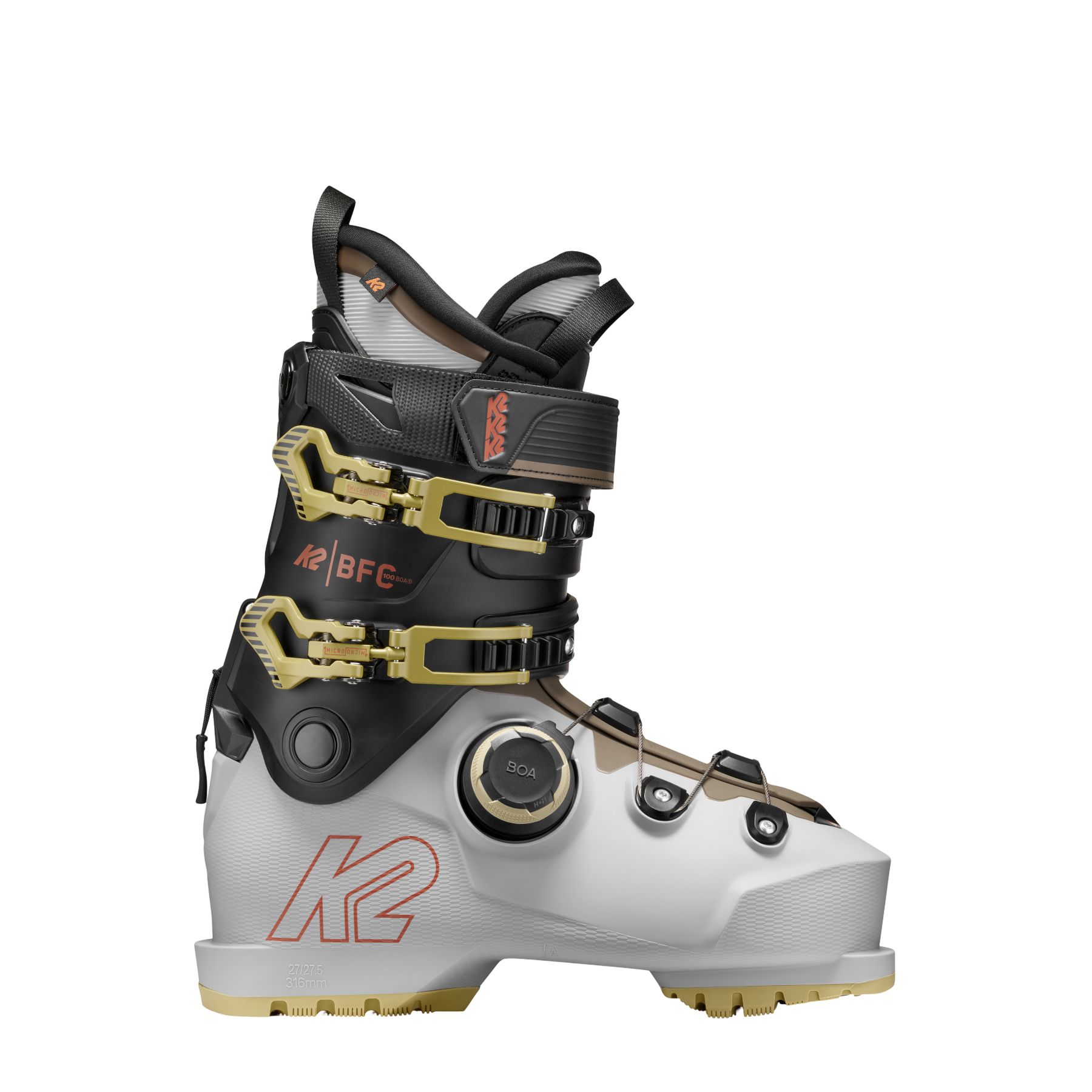K2 BFC 100 BOA, Skistøvler, Herre, Light Grey/Black