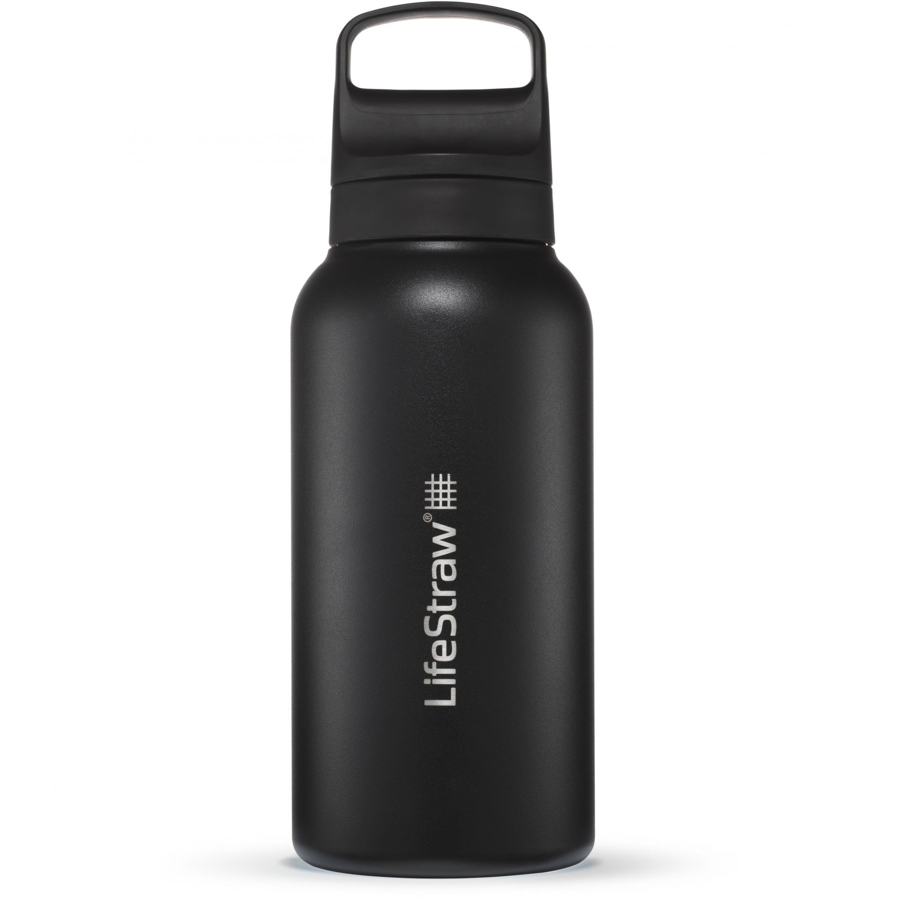 LifeStraw Go 2.0 Stainless Steel Vannfilterflaske 1L, Svart