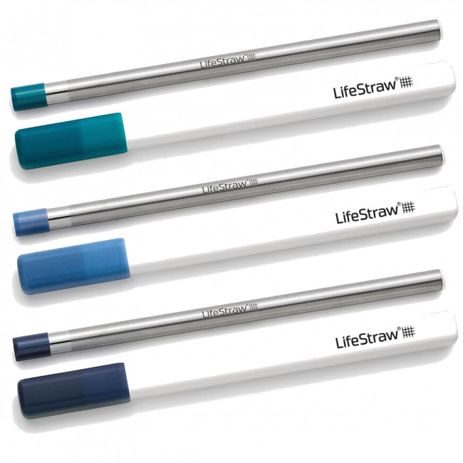 LifeStraw SIP 3pk with 3 Cases, Mørkeblå/Blå/Grønn