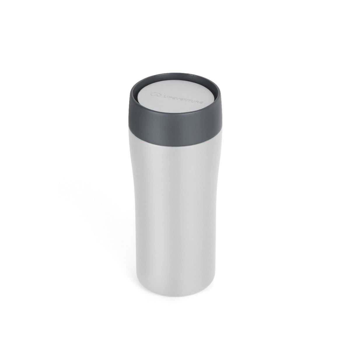 Lifeventure One Touch Thermal Mug, termokrus, 350 ml, lysegrå