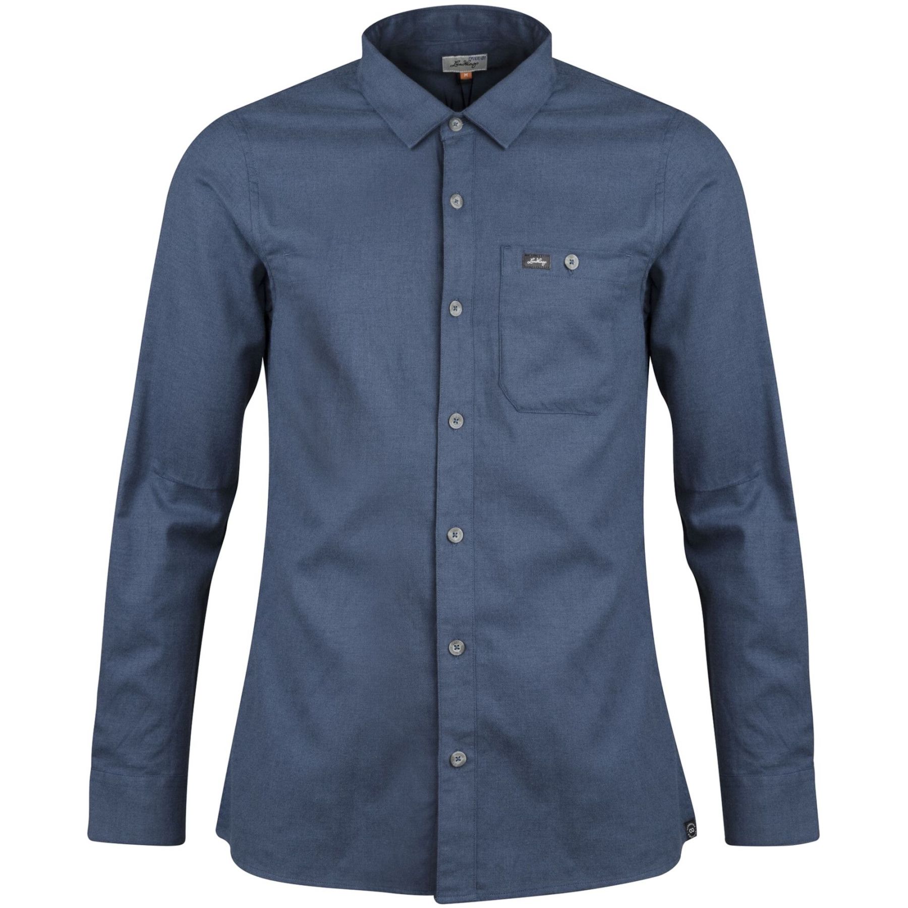 Lundhags Ekren Solid Ms LS Shirt, skjorte, herre, blå