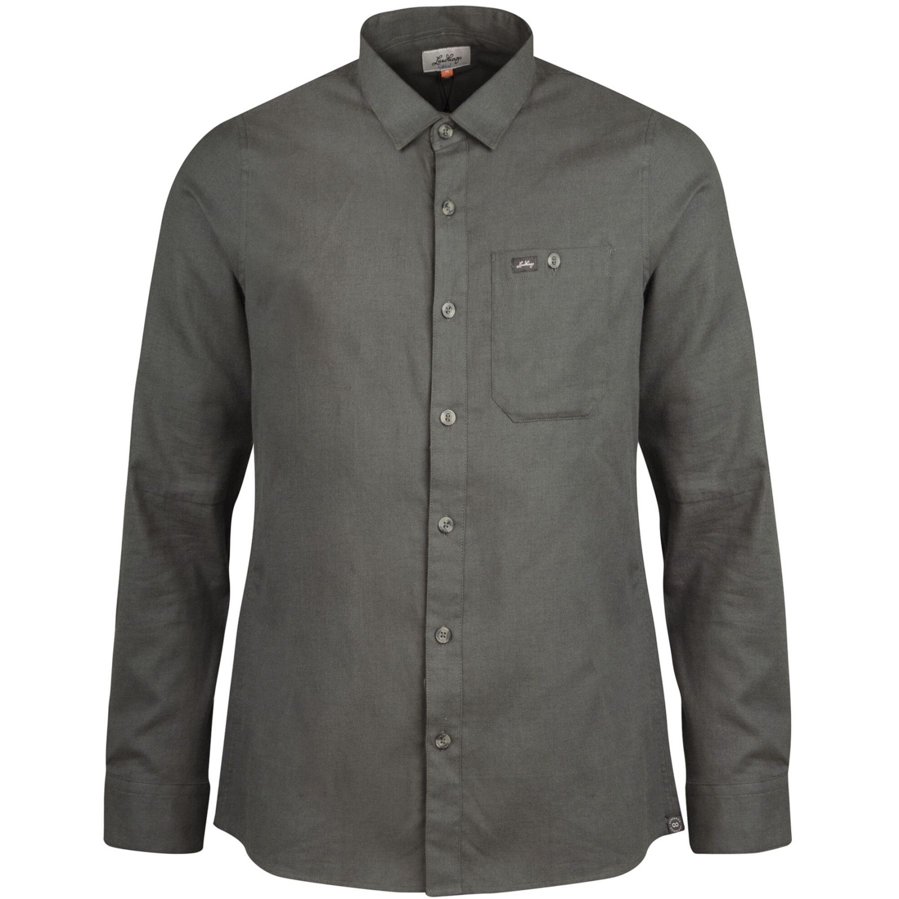 Lundhags Ekren Solid Ms LS Shirt, skjorte, herre, grønn