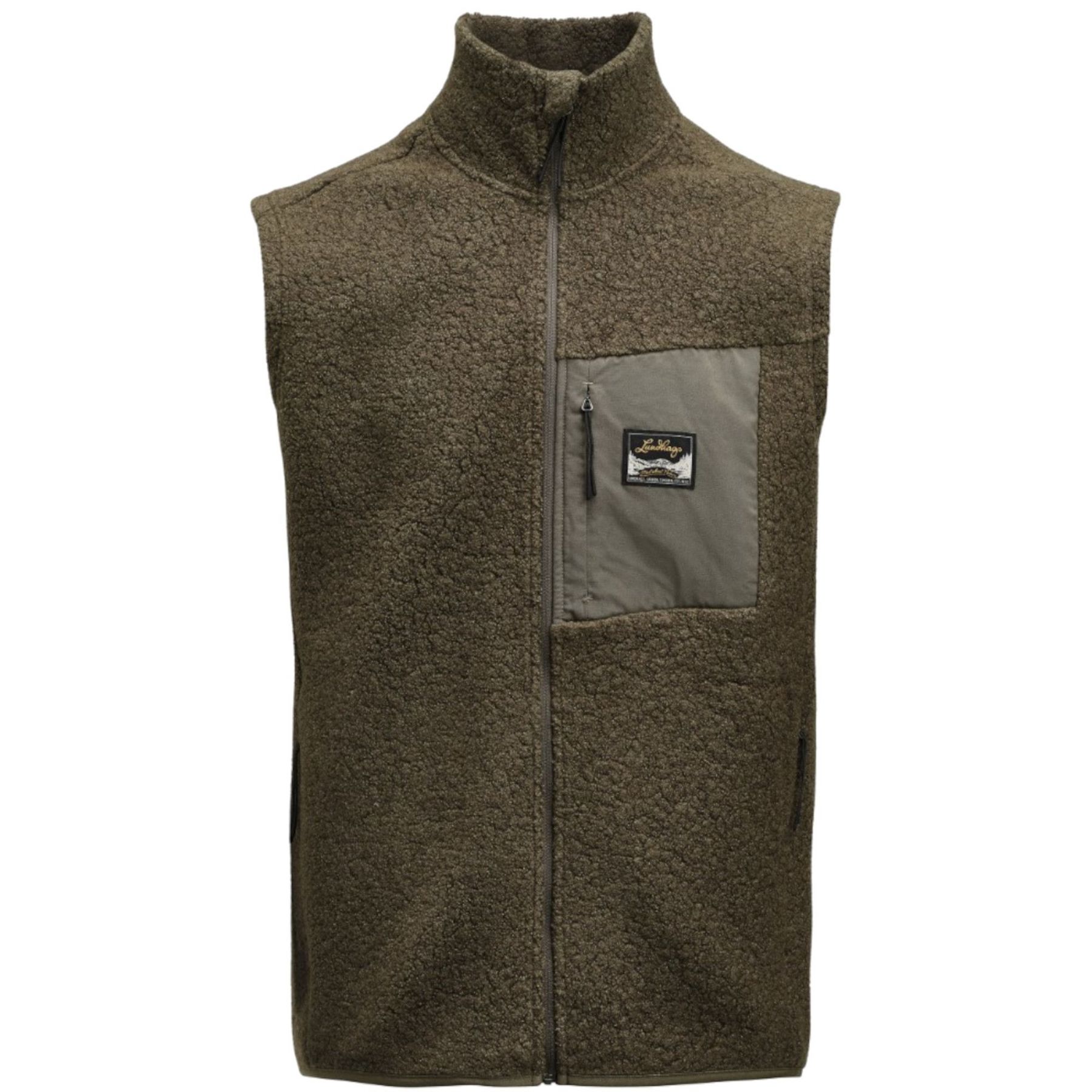 Lundhags Flok Wool Ms Pile Vest, mellomlag, herre, grønn