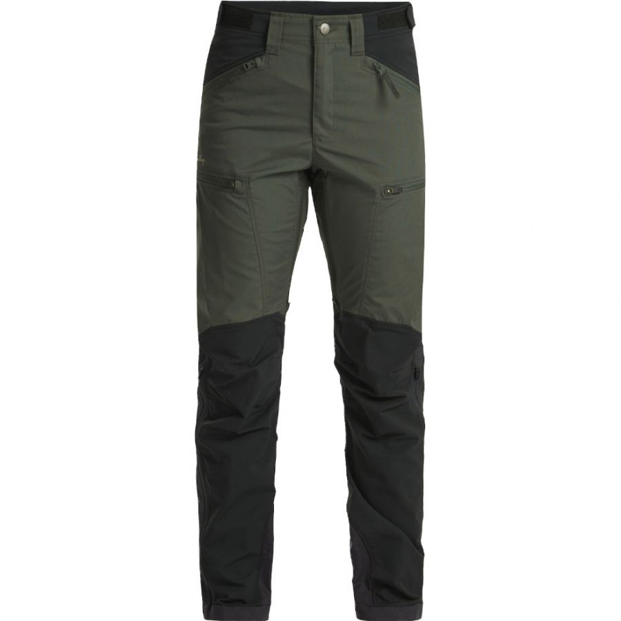 Lundhags Makke High Waist Curved Pant, vandrebukse, dame, grønn/svart