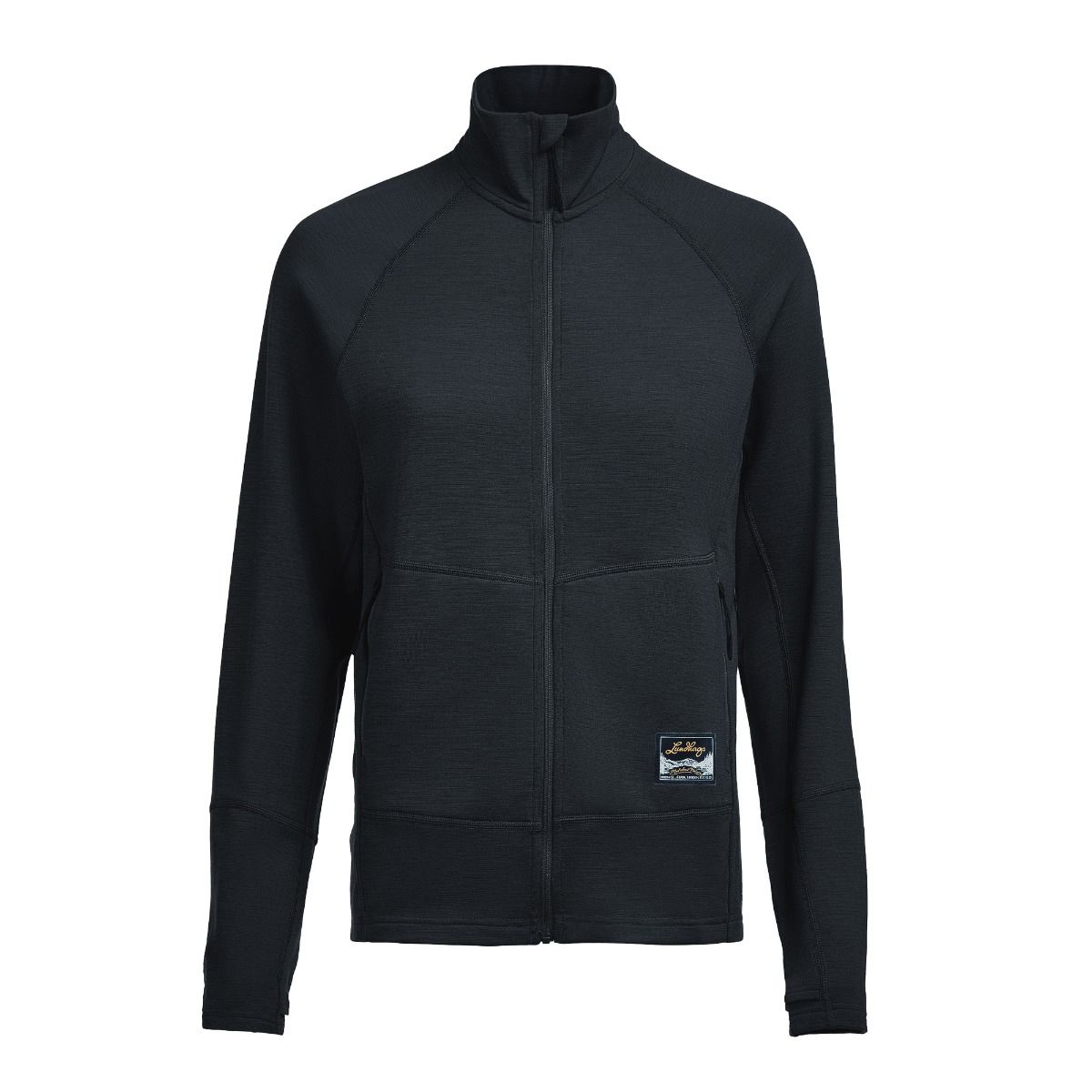 Lundhags Tived Merino Full Zip W, mellomlag, svart