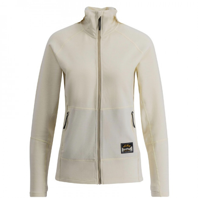 Lundhags Tived Merino Full Zip W, mellomlag, svart, hvit