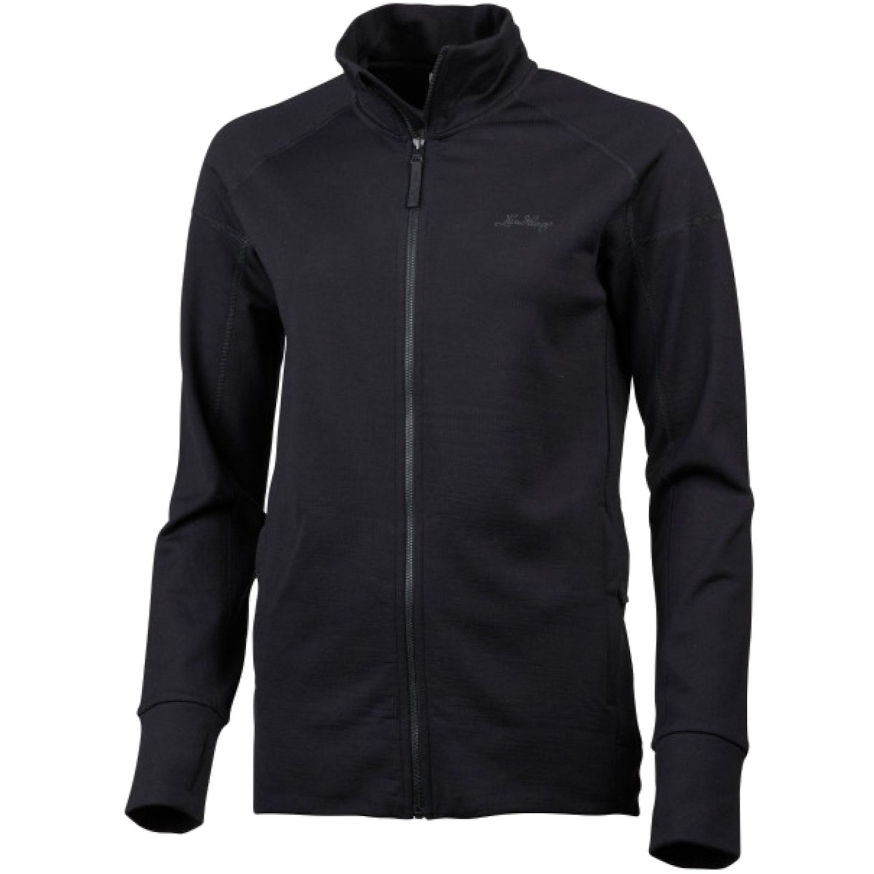 Lundhags Ullto Merino Ws Full Zip, mellomlag, dame, svart