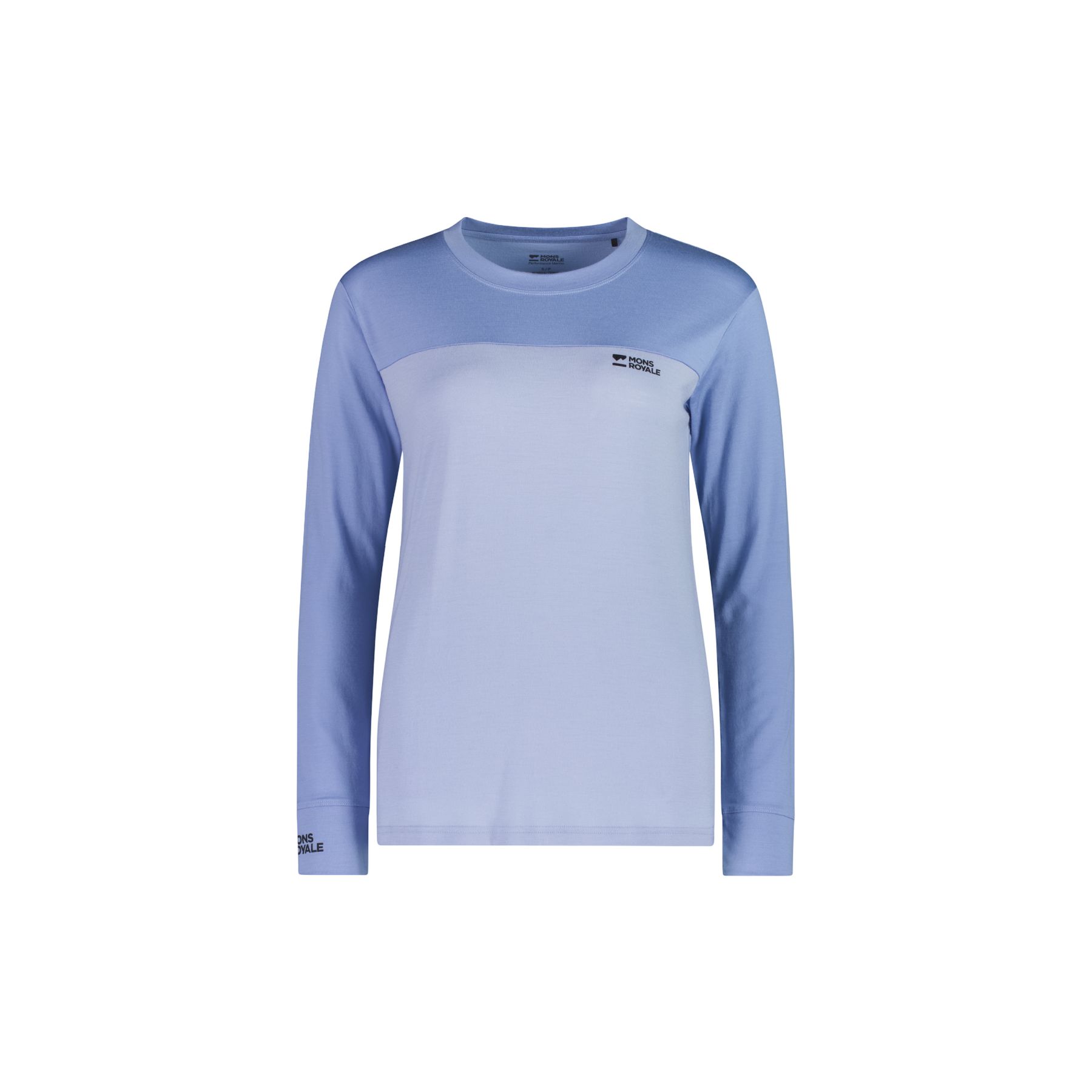 Mons Royale Yotei Merino Long Sleeve, Undertrøye, Dame, Ice Blue / Moonstone