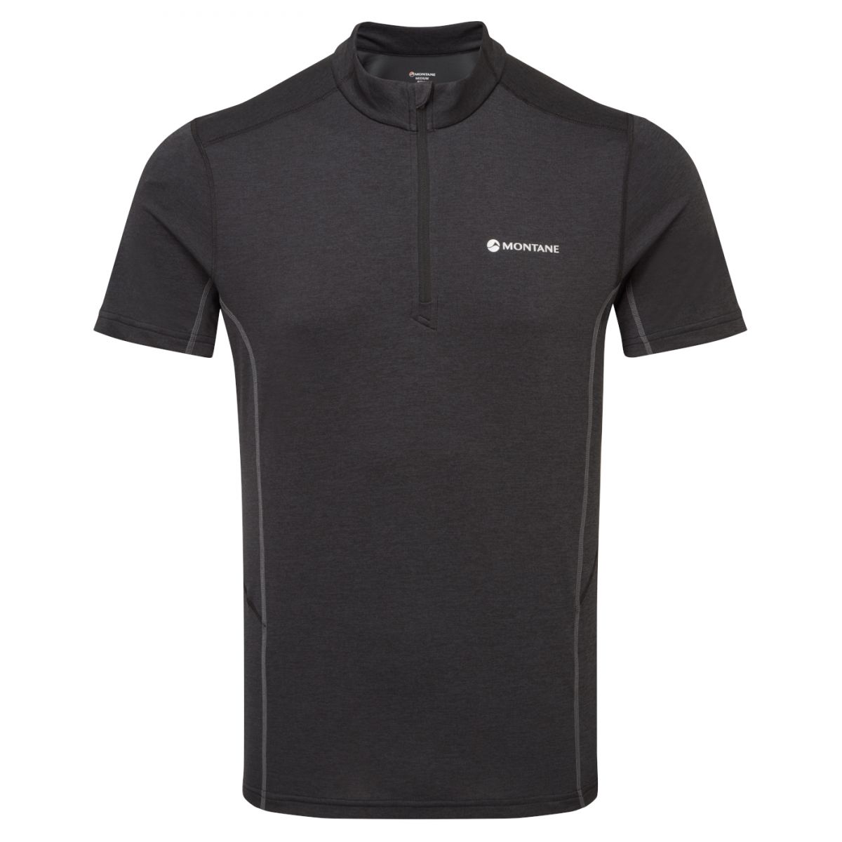 Montane Dart Zip T-Shirt, herre, svart