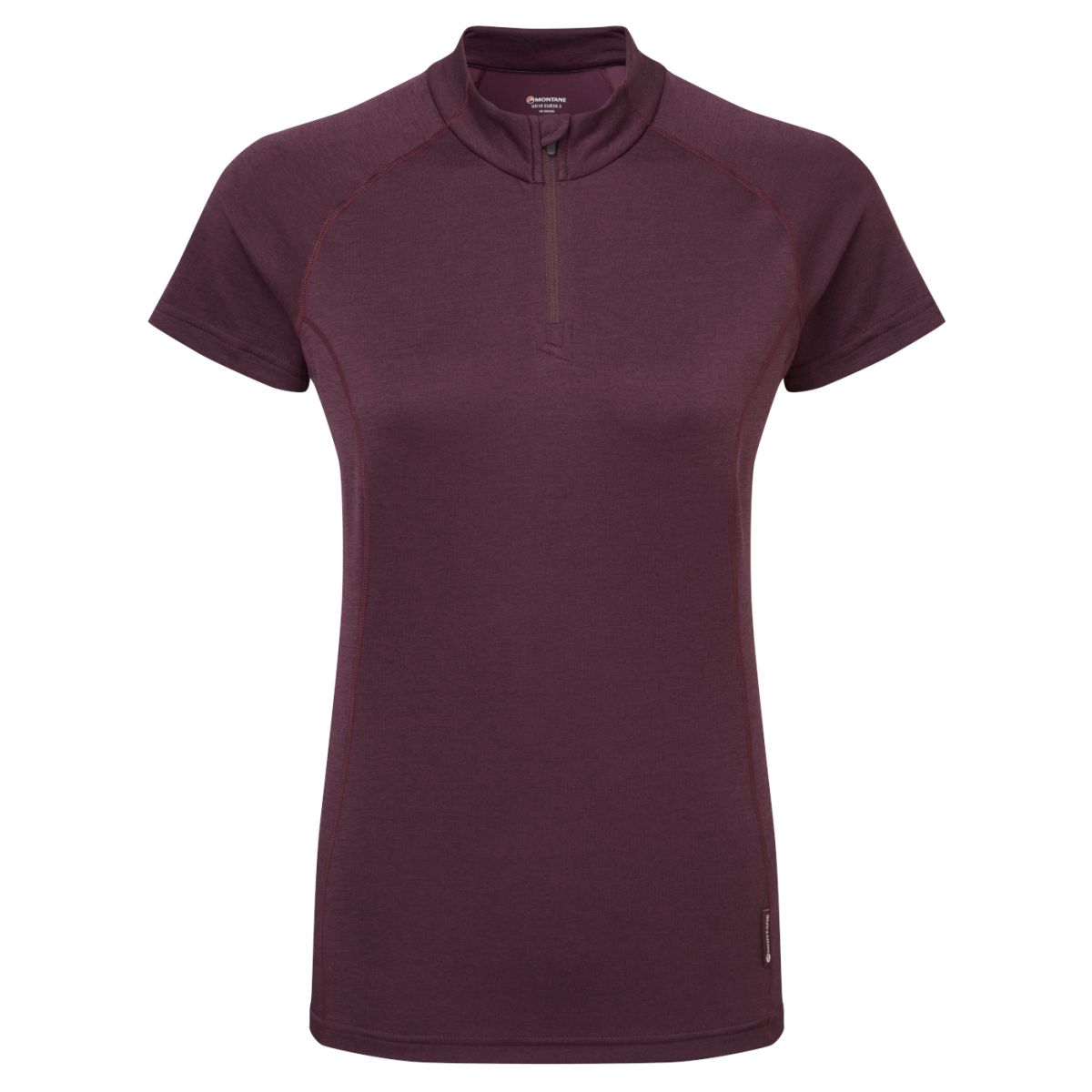 Montane F Dart Zip T-Shirt, t-skjorte, dame, mørkelilla