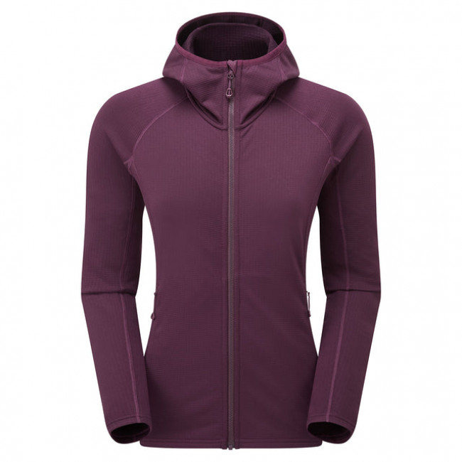 Montane F Protium Hoodie, fleecegenser, dame, mørkelilla