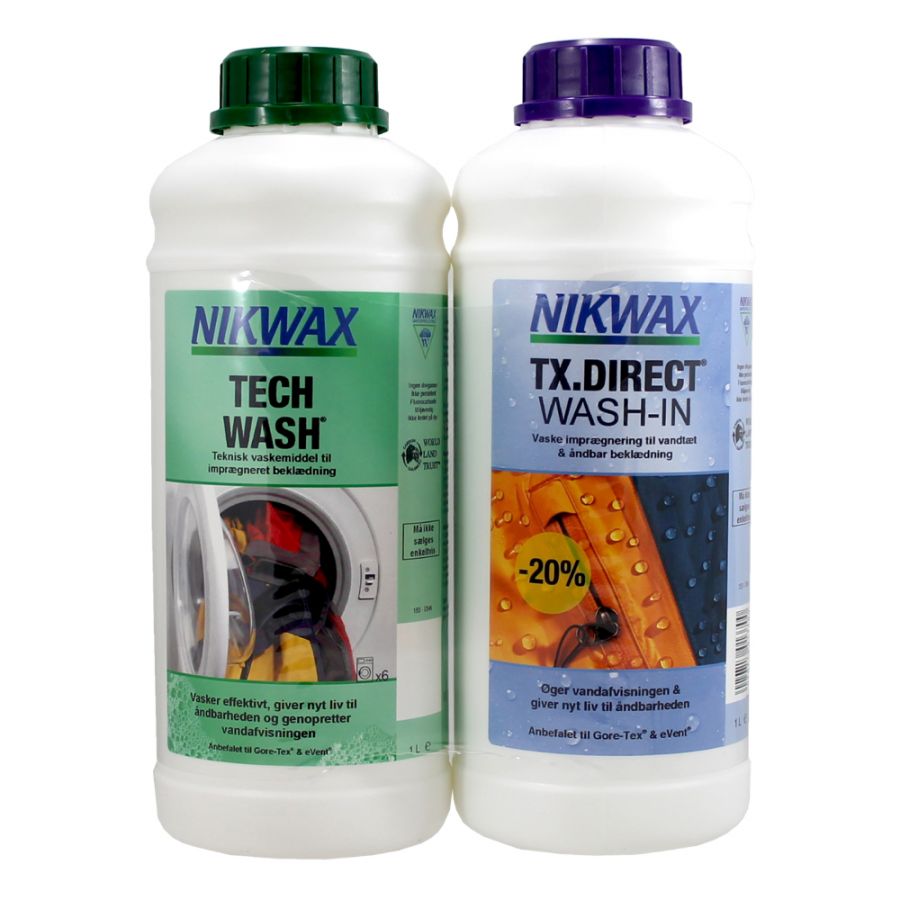 Nikwax Twin pack, Tech Wash + TX-Direct, 2×1000 ml