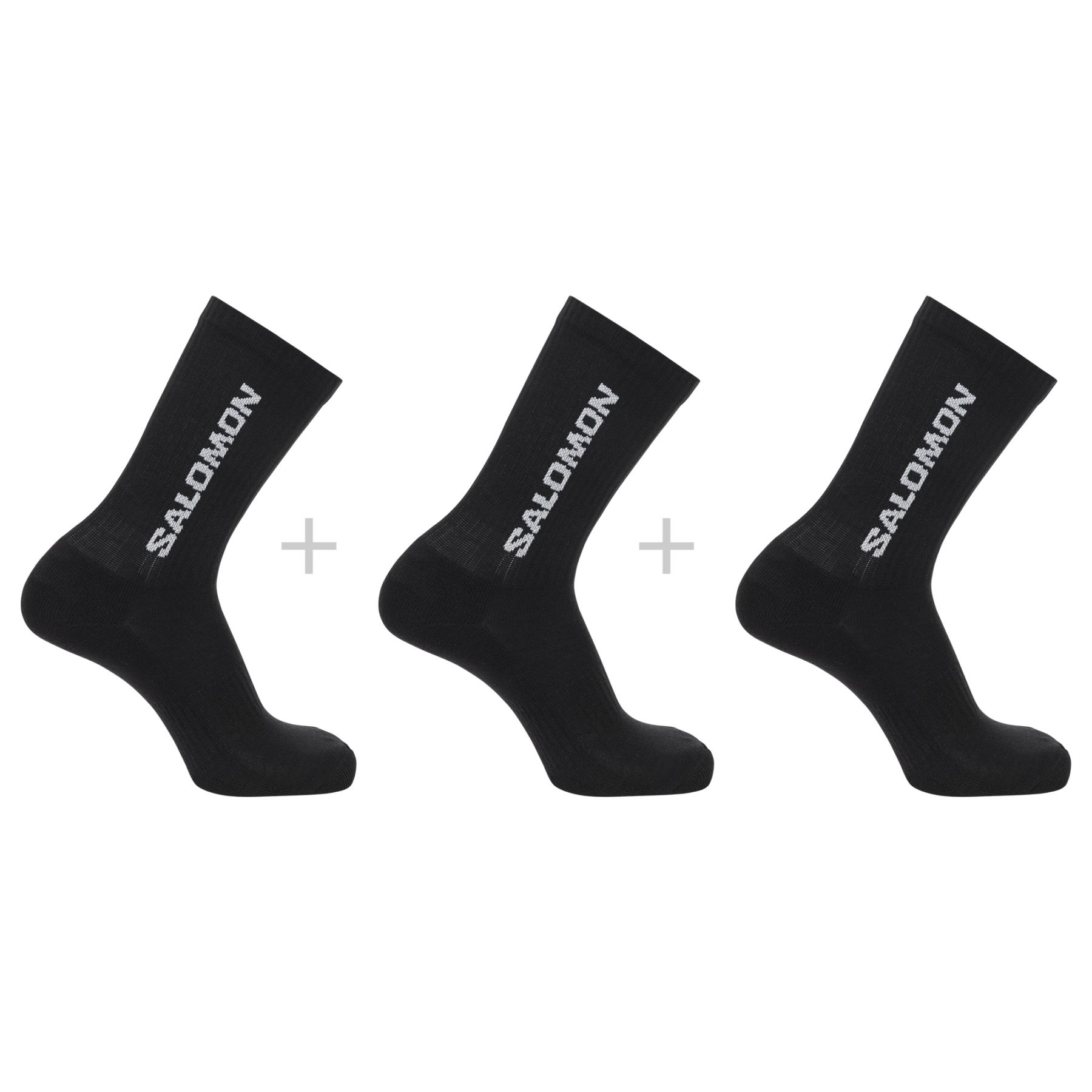 Salomon Everyday Crew, Sokker, 3-pack, Black