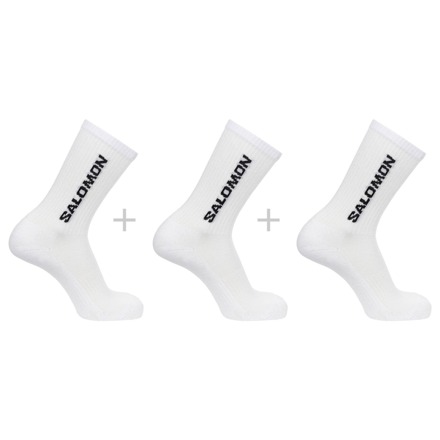 Salomon Everyday Crew, Sokker, 3-pack, White