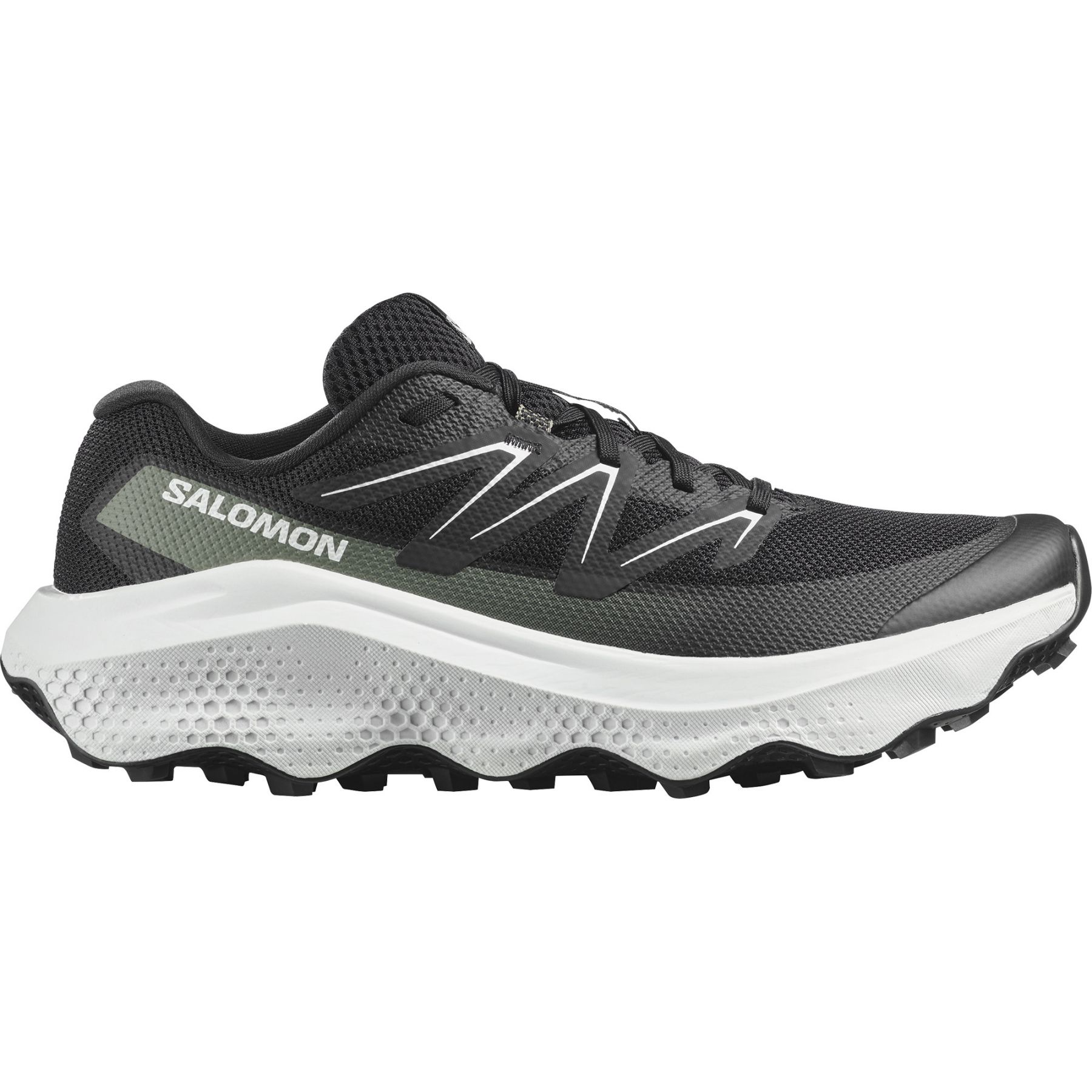 Salomon Ultra Flow 2, Løpesko, Herre, Black/White/Agave Green
